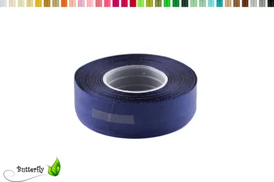 Produktbild von Satinband 25mm x 32m Rolle, Farbe:112 dunkel blau