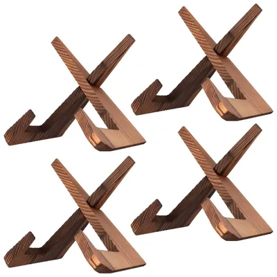 Produktbild von Set mit 4 Schallplattenständern aus Holz