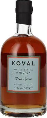 Produktbild von Koval Four Grain Single Barrel Whiskey 47% Vol. 0,5l