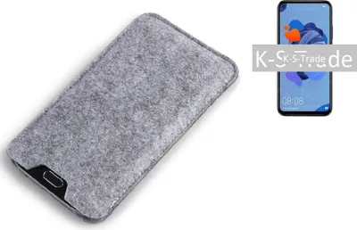 Produktbild von K-S-Trade Filz Handyhülle kompatibel mit Xiaomi Black Shark 2 Schutzhülle Filztasche Filz Tasche Case Sleeve Handy Hülle Filzhülle grau