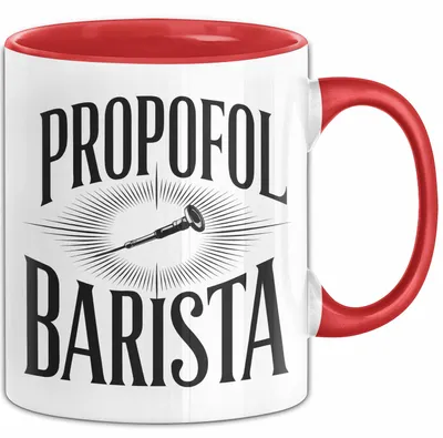 Produktbild von Sanitäter Tasse Geschenk Propofol Barista Lustiges Geschenk (Rot)