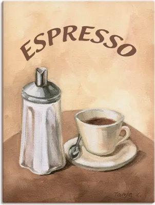 Produktbild von ARTland Leinwandbild Espresso II Größe: 60x80 cm
