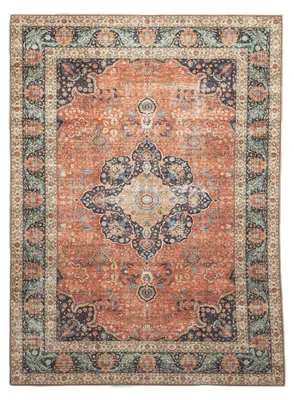 Zdjęcie produktu dla Dywan zewnętrzny - kairo Medallion Terakota/Ciemnoniebieski