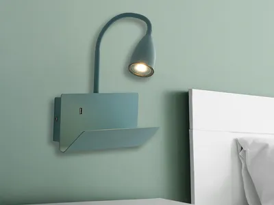 Produktbild von LUCE Design Gulp Wandleuchte GU10 Grün USB-Aufladung mit Halterung