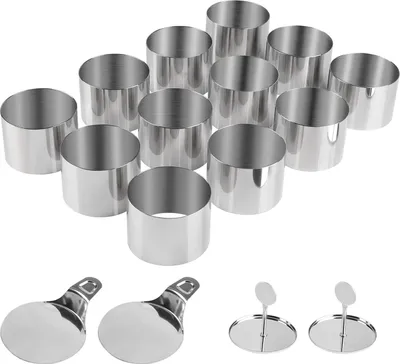 Produktbild von Famanu Dessertringset 75 cm - Edelstahl, 12 Stück