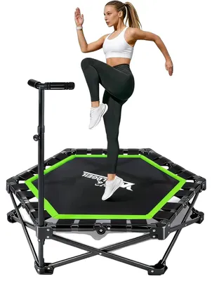 Obrázek produktu pro Trampolína, skládací, s nastavitelnou řídítkou, zelená
