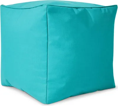 Produktbild von Green Bean® Sitzhocker "Cube" 40x40x40cm mit EPS Perlen Füllung - Fußhocker für Sitzsäcke - Aquamarin