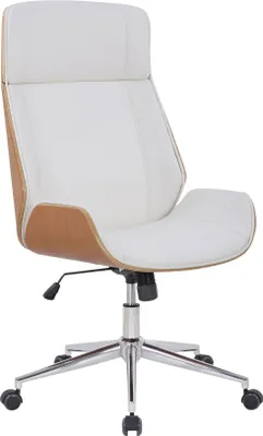 Image de Chaise de bureau moderne - chaise de bureau - fonction pivotante, grand confort | Couleur : naturel/blanc