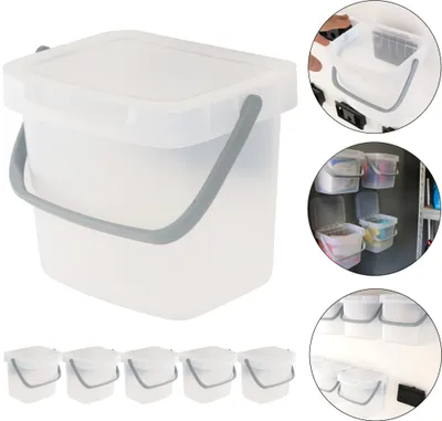 Immagine prodotto di Set di 5 contenitori 19x15x17 cm Trasparente per l'organizzazione dello spazio