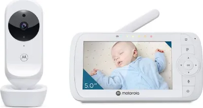 Produktbild von Motorola Nursery VM35 - Wideo niania - Biała - 5-calowa jednostka rodzicielska - Podczerwień - Zoom cyfrowy - Funkcja Talk-back, 1 sztuka (opakowanie 1 szt.)