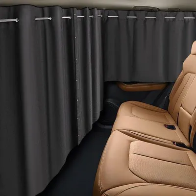 Productafbeelding van Famanu zonneschermset, 160 x 106 cm, voor auto, verduisterend en privacybiedend – zwart