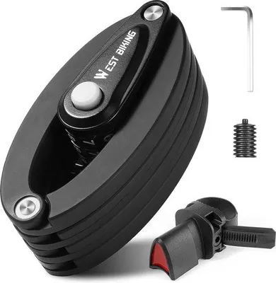 Produktbild von Famanu Faltbares Fahrradschloss mit Halterung - hohe Sicherheit, 85 cm Länge