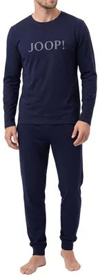 Produktbild von JOOP! Comfort Schlafanzug Set aus langer Hose und Langarm-Shirt, Hose mit Gummibund und Bindeband, Elastisches Material für hohen Komfort