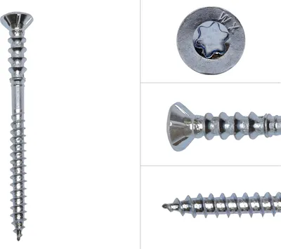 Produktbild von Justierschrauben Verzinkt 6 x 80 mm Torx 30 - 100 Stück