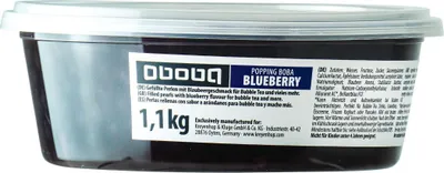 Produktbild von OBOBA Popping Boba Perlen mit Blaubeergeschmack Packung 1100g