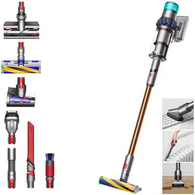 Produktbild von Dyson V15 Detect Extra, 2-in-1-Stabstaubsauger, Beutellos, Blau, Kupfer, Trocken, HEPA, Zyklonal
