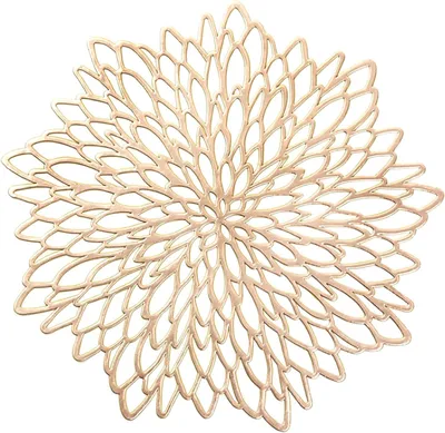 Produktbild von Rundes PVC-Tischset, abwaschbare Tischsets, rund, hitzebeständig und rutschfest, ideal für Küche, Party, Hochzeit, etc.