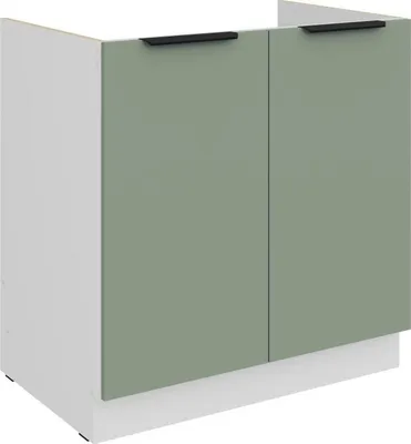 Produktbild von Spülenunterschrank LUNARA – Breite 80 cm, grün/weiß