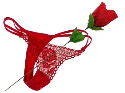Productafbeelding van GiftyCity, kantstringtje, roze kleur, rood