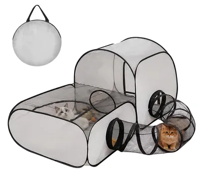 Image de Omgoods - Cabane pliable pour chats, idéale pour l'intérieur et l'extérieur