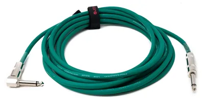 Produktbild von SYSTEM-S Audio Kabel 450 cm 6.35 mm Klinke Stecker zu Stecker Winkel AUX Adapter in Grün