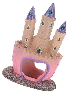Produktbild von Harz Cartoon Schloss Form Ornamente Landschaft Dekoration für Aquarium Fische Reptilien Tank