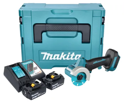 Produktbild von Makita DMC 300 RGJ Akku Winkelschleifer 18 V 76 mm Brushless + 2x Akku 6,0 Ah + Ladegerät + Makpac
