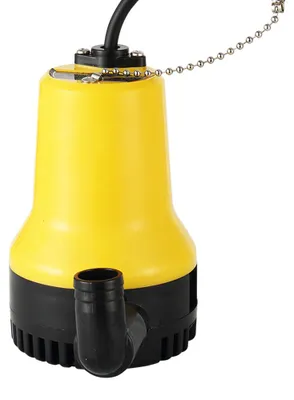 Image de Pompe submersible, pompe électrique portable de 24 V pour le transfert d'eau, avec un long câble d'alimentation. Pompe de vidange pour lavage de voitures, piscines, baignoires, jardins, étangs. Couleur : jaune
