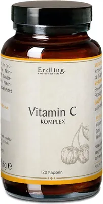 Produktbild von Vitamin C-Komplex Zink Histidin vegan Kaps.Erdling 120 St