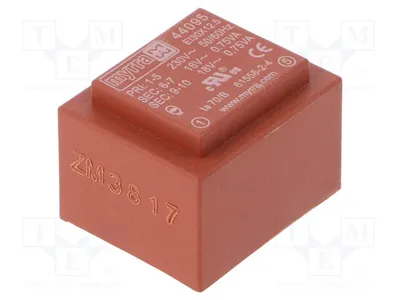 Obrázek produktu pro 1x Transformátor: izolovaný, 230 VAC, 18 V, 18 V, 42 mA, 42 mA, typ 44095, výkon 1,5 VA