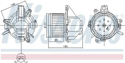 Produktbild von NISSENS 87608 Innenraumgebläse vorne