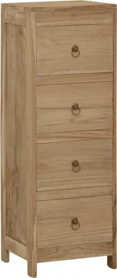Zdjęcie produktu dla Komoda, 30x30x90 cm, lite drewno tekowe