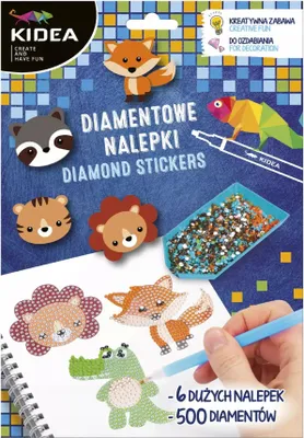 Zdjęcie produktu dla Naklejki diamentowe Haft diamentowy Zwierzęta Kidea