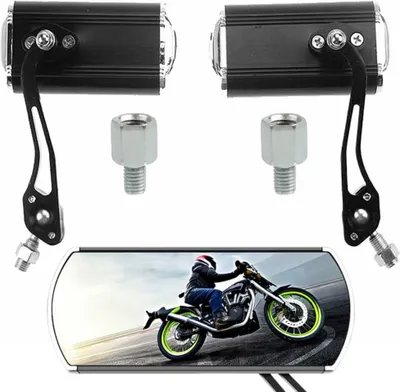 Produktbild von Aluminium-Motorradspiegel Mit Leichter M10-Halterung Und M8-Adapter