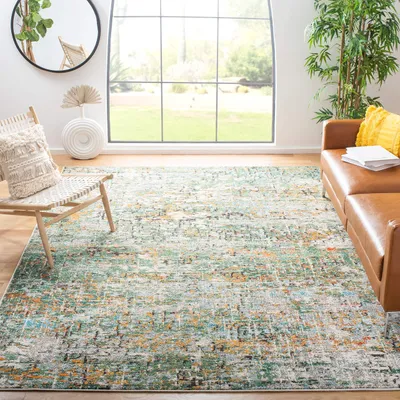 Boho Teppich, Kurzflor, Elfenbein/Multi, 66 x 183 cm