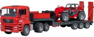 Zdjęcie produktu dla Bruder 02774 Niskopodwoziowa ładowarka MAN TGA z ładowarką teleskopową Manitou MLT 633