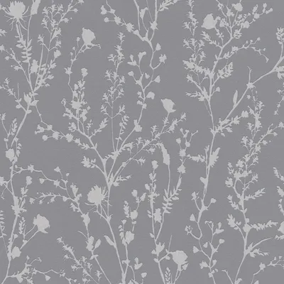 Produktbild von Profhome 395463-GU Ton-in-Ton Vliestapete Floral schimmernd grau silber 5,33 m2