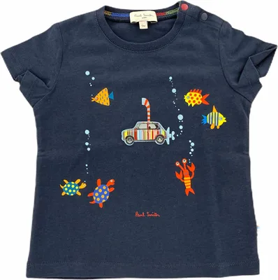 Productafbeelding van A56 jongensshirt, merk BOY PAUL SMITH BABY, katoenen T-shirt voor kinderen