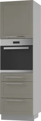 Produktbild von Backofenschrank Kvantum Q-D14/RU/3A Vollauszug 60cm Korpus- & Frontfarbe wählbar,beige matt,grau
