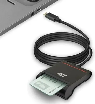 Produktbild von ACT AC6020 Smart-Card-Lesegerät Indoor USB USB 2.0 Schwarz (AC6020)
