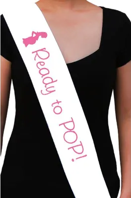Produktbild von Oblique Unique Schärpe Ready to POP! Baby Party Shower Schwangerschaft - rosa