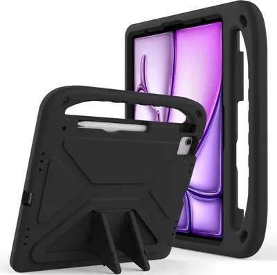 Obrázek produktu pro Ochranné pouzdro pro iPad Pro 13" M4 2024 7th Generation, lehké dětské pouzdro z EVA s držadlem a stojánkem Černý