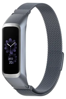 Produktbild von By Qubix Milanaise-Armband - Grau - passend für Samsung Galaxy Fit 2