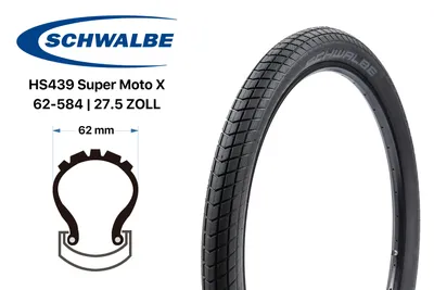 Produktbild von Schwalbe Reifen Super Moto X schwarz 27,5 x 2,40 Zoll (62-584)