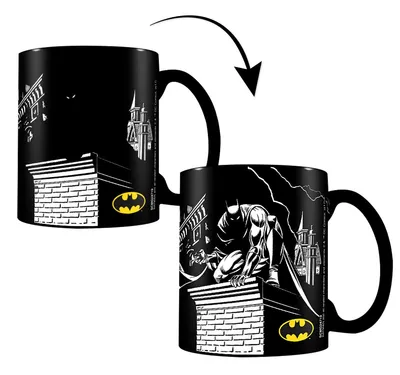 Produktbild von Batman Tasse  Batman Shadows - Tasse mit Thermoeffekt schwarz/weiß/gelb Standard