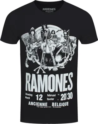 Produktbild von Ramones - "Belgique" T-Shirt für Herren/Damen Uni RO120 (L) (Schwarz)