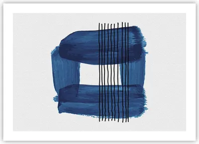 Produktbild von Poster - Poster ohne Rahmen - Abstraktion Aquarell Blau - 70x50 cm - Wand Bild - Wanddeko - Wandbilder - Kunstposter - Wandposter - Bilder - Kunstdruck - Wanddekoration - Wandbild - P2XAA70x50-4223