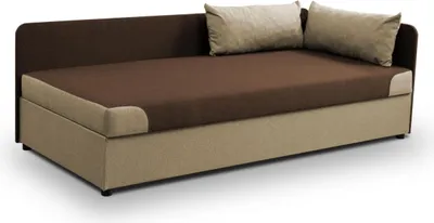 Produktbild von Tagesbett - 80x180 cm - Kinderbett Sofabett - Braun - mit Stauraum - Bonell-Federn - Sofa mit Armlehnen und Rückenlehne