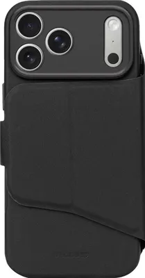 Produktbild von Decoded, Klappetui iPhone 17 Pro Max Silikon texturiert mit abnehmbarer Hülle, Schwarz