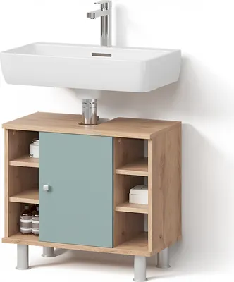 Produktbild von Waschbeckenunterschrank Livinity Fucino Grün/Goldkraft Eiche 60 x 54 cm, Model 52677